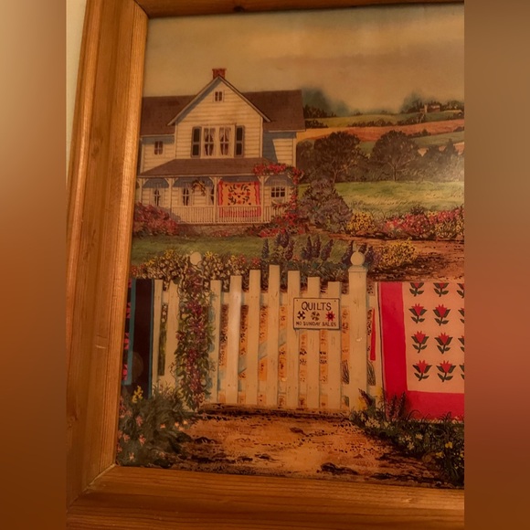 Vintage Quilts For Sale Amish Print Framed 8x10 - Picture 4 of 4